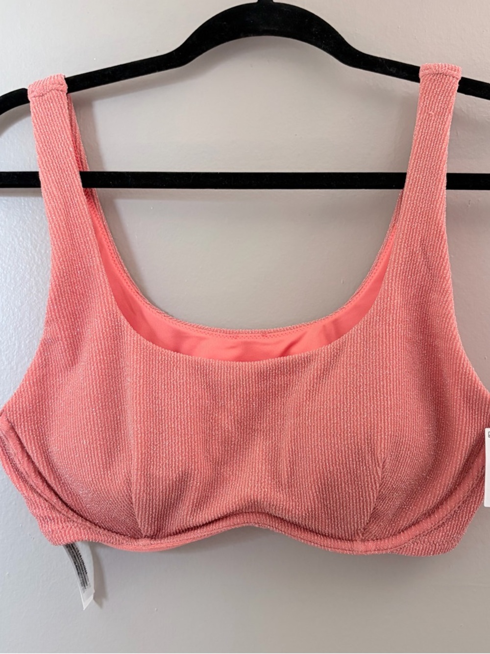 NWT PINK Victoria’s Secret Shimmer Colorblock Bikini Set Large - Picture 4 of 11